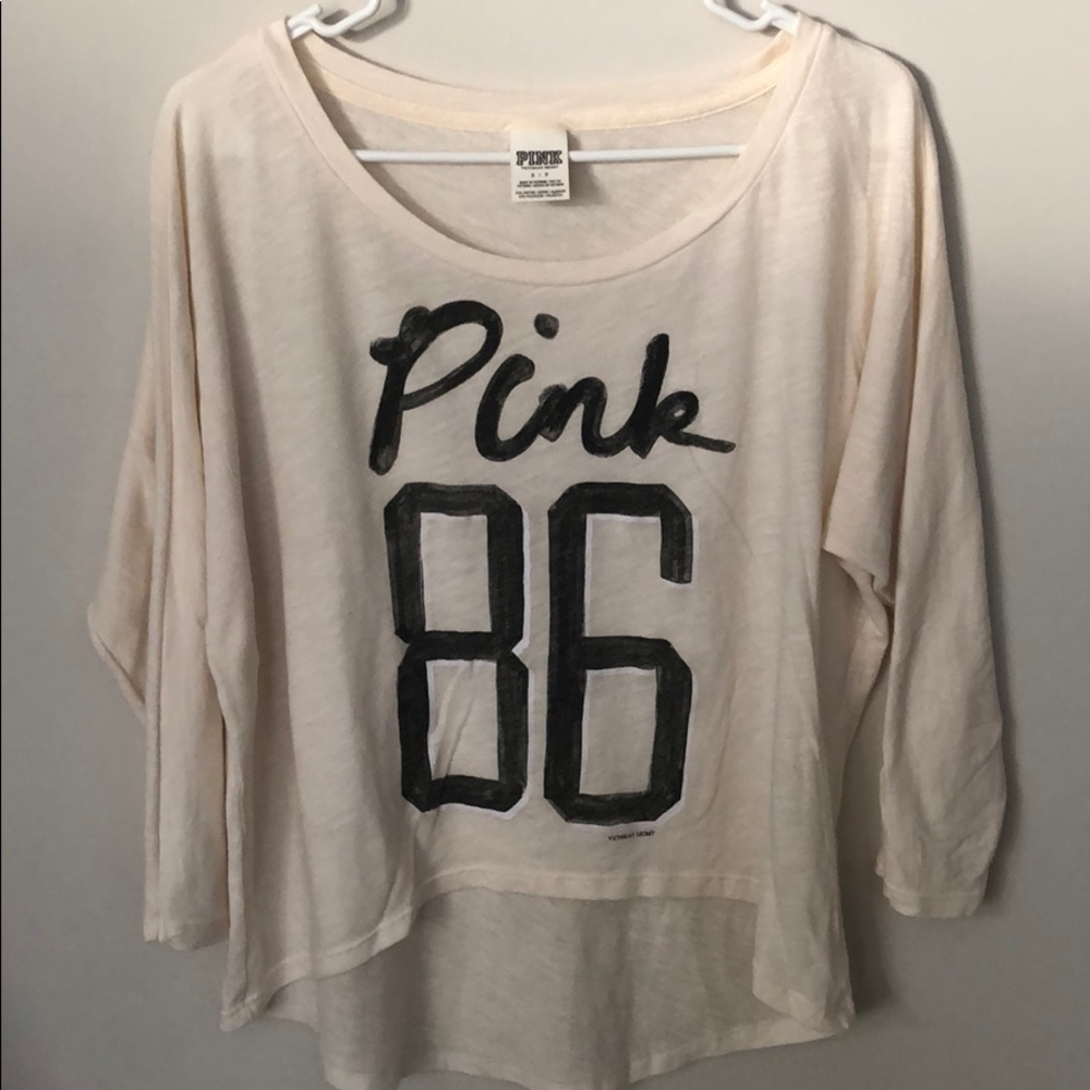 PINK off white dolman tee - size small